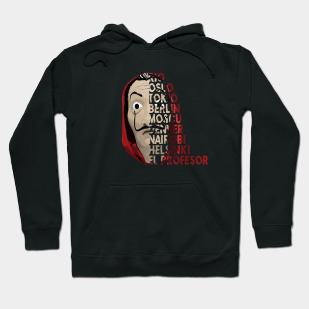 La casa de papel - Nombres De Papel Hoodie by Poison90